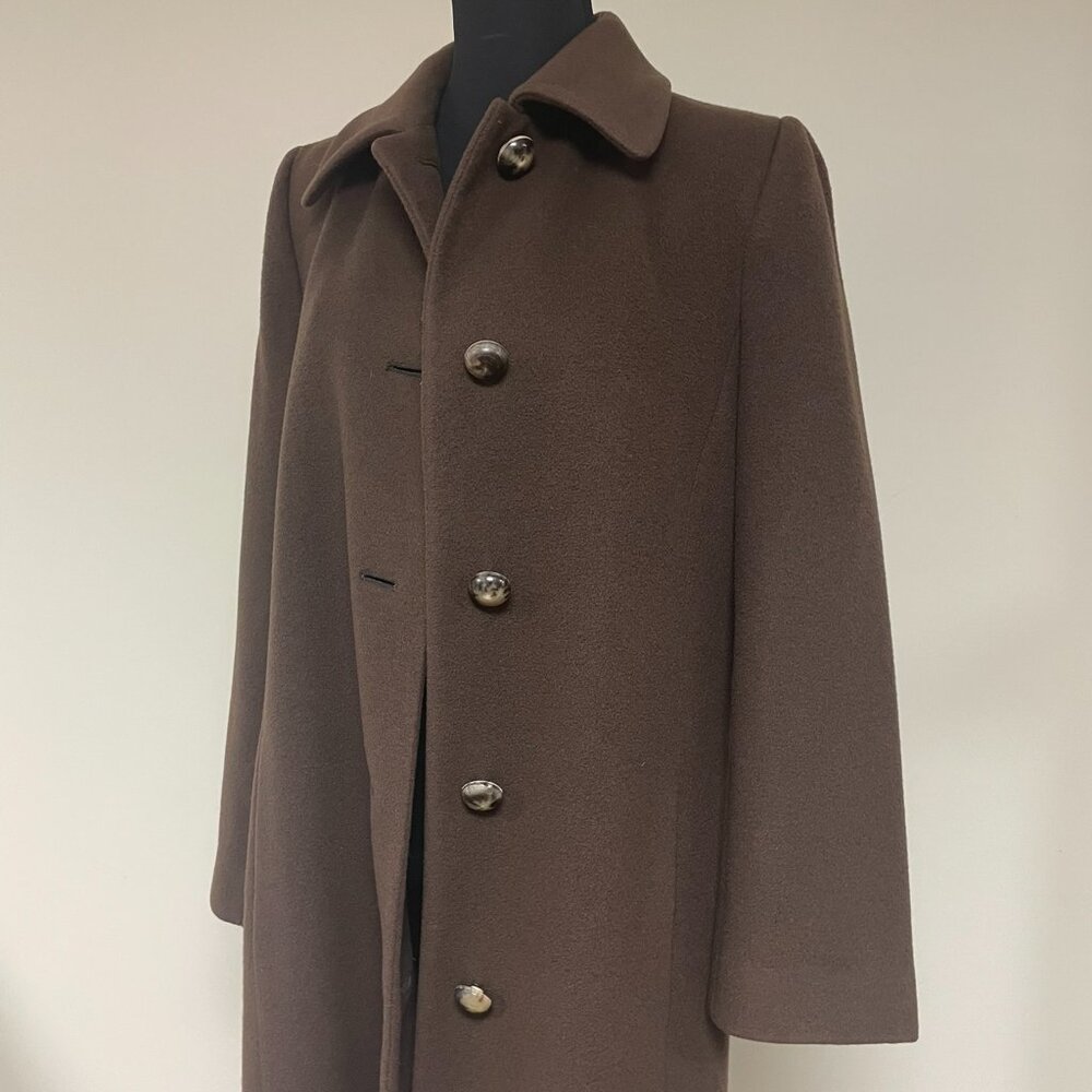 Lush brown cashmere coat by Neiman Marcus, size 8 - Picture 3 of 8